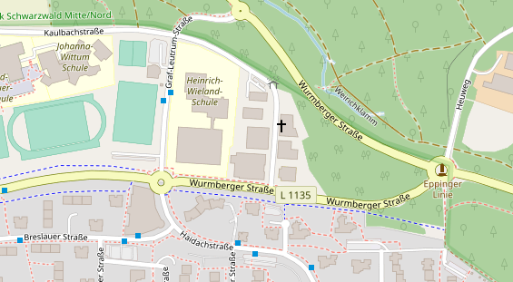 FitnessStudio auf Satellitenbild