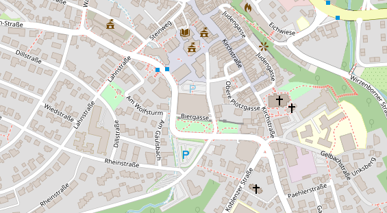 FitnessStudio auf Satellitenbild