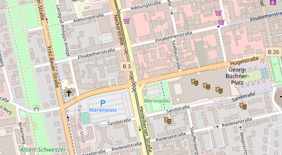 FitnessStudio auf Satellitenbild