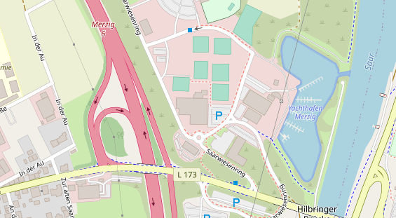 FitnessStudio auf Satellitenbild