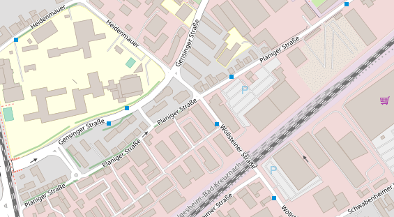 FitnessStudio auf Satellitenbild