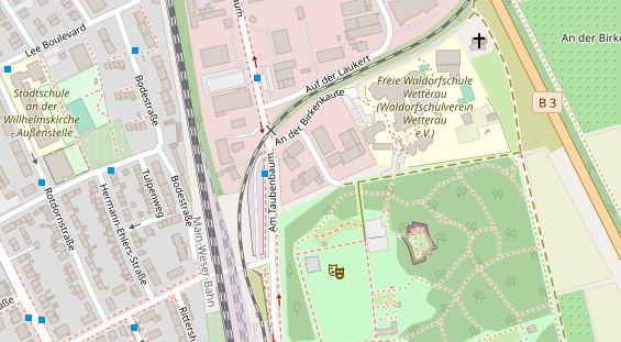 FitnessStudio auf Satellitenbild