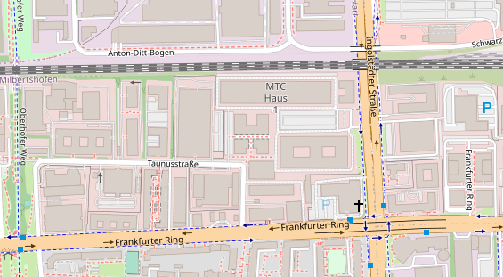 FitnessStudio auf Satellitenbild