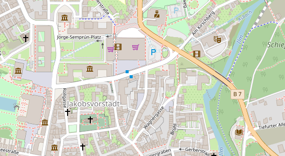 FitnessStudio auf Satellitenbild