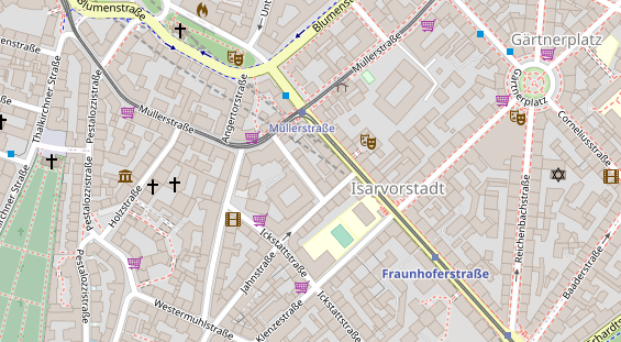 FitnessStudio auf Satellitenbild