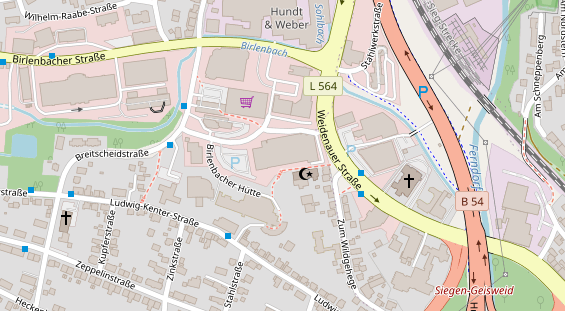 FitnessStudio auf Satellitenbild