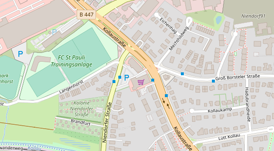 FitnessStudio auf Satellitenbild