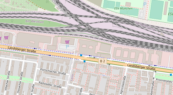 FitnessStudio auf Satellitenbild