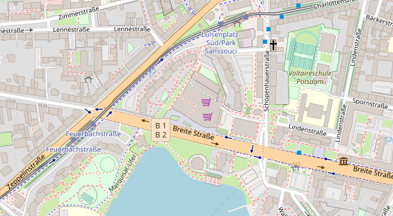 FitnessStudio auf Satellitenbild