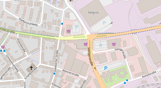 FitnessStudio auf Satellitenbild