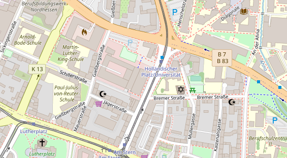 FitnessStudio auf Satellitenbild