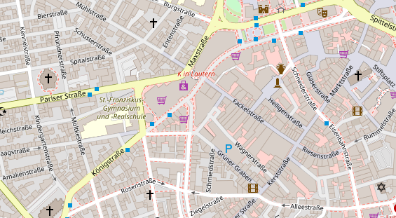 FitnessStudio auf Satellitenbild