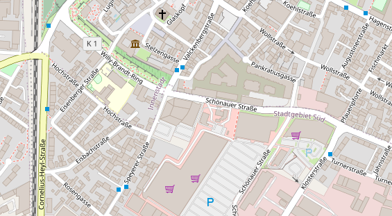 FitnessStudio auf Satellitenbild