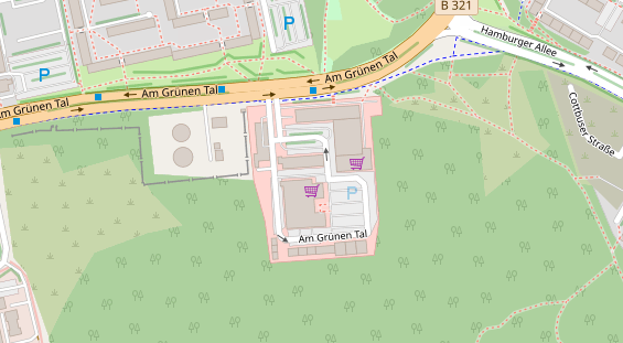 FitnessStudio auf Satellitenbild