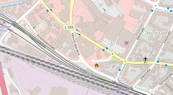 FitnessStudio auf Satellitenbild