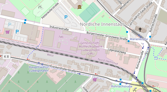 FitnessStudio auf Satellitenbild