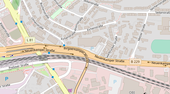 FitnessStudio auf Satellitenbild