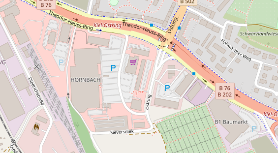 FitnessStudio auf Satellitenbild