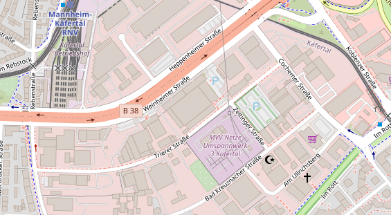 FitnessStudio auf Satellitenbild