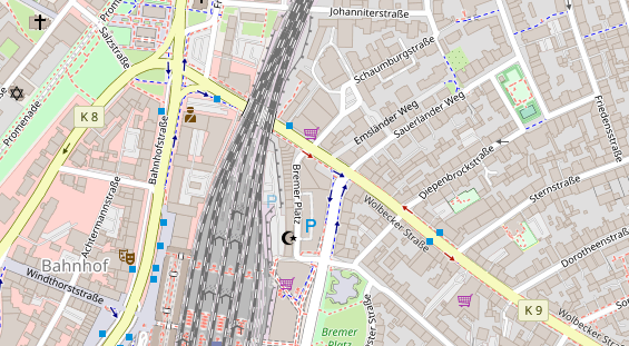 FitnessStudio auf Satellitenbild