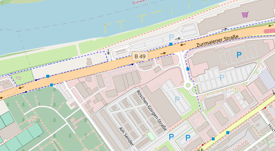 FitnessStudio auf Satellitenbild