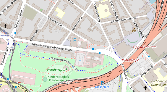 FitnessStudio auf Satellitenbild