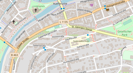 FitnessStudio auf Satellitenbild