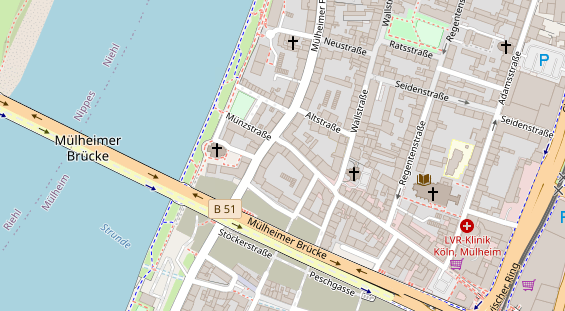 FitnessStudio auf Satellitenbild