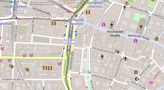 FitnessStudio auf Satellitenbild