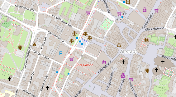 FitnessStudio auf Satellitenbild