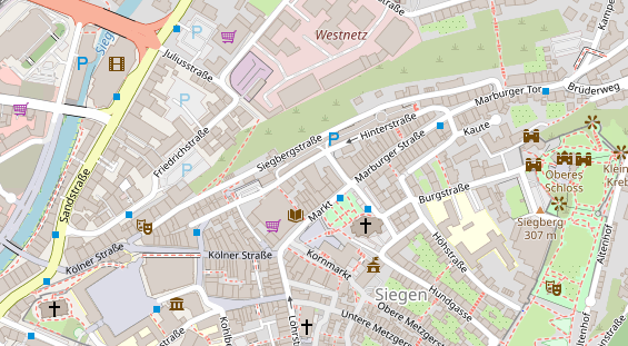 FitnessStudio auf Satellitenbild