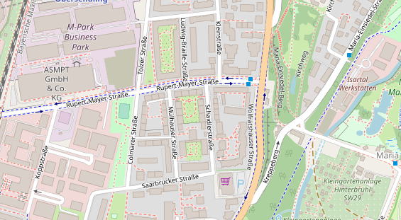 FitnessStudio auf Satellitenbild