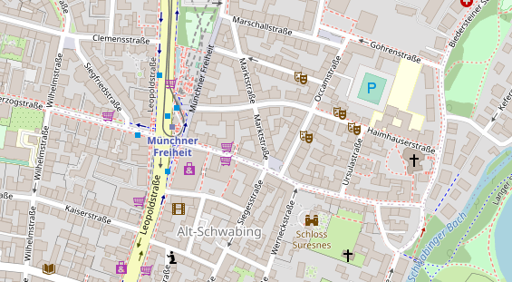 FitnessStudio auf Satellitenbild