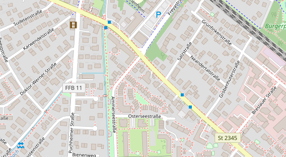 FitnessStudio auf Satellitenbild
