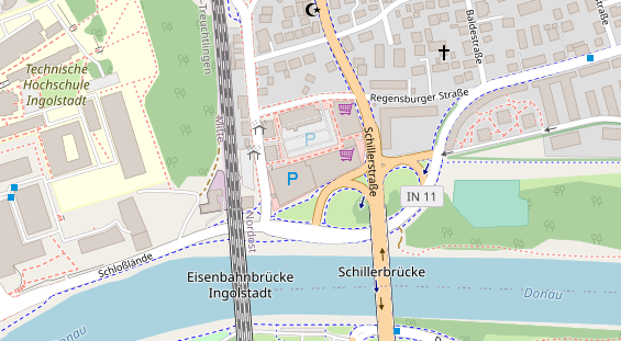 FitnessStudio auf Satellitenbild