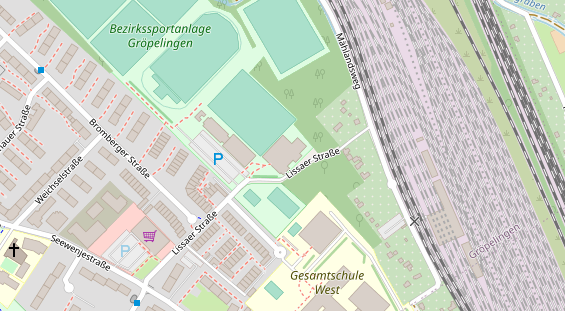 FitnessStudio auf Satellitenbild