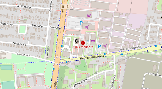 FitnessStudio auf Satellitenbild