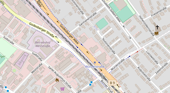 FitnessStudio auf Satellitenbild