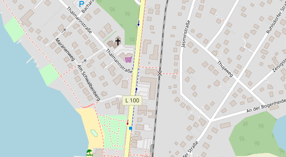 FitnessStudio auf Satellitenbild