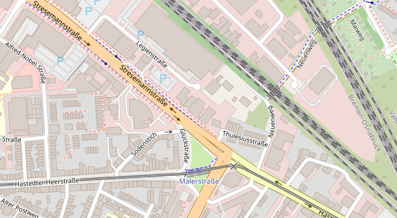 FitnessStudio auf Satellitenbild