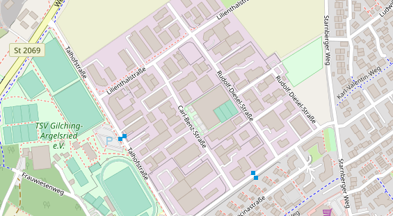 FitnessStudio auf Satellitenbild