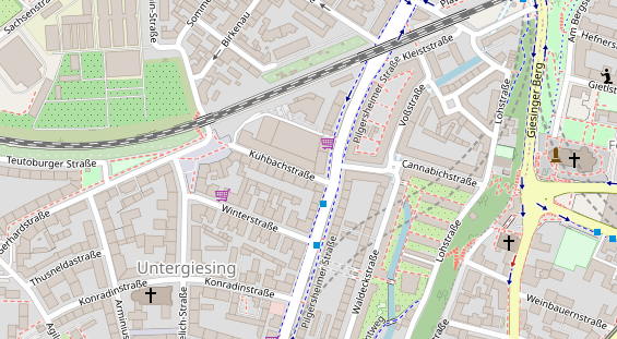 FitnessStudio auf Satellitenbild