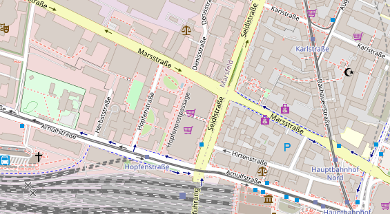 FitnessStudio auf Satellitenbild