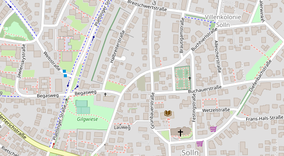 FitnessStudio auf Satellitenbild