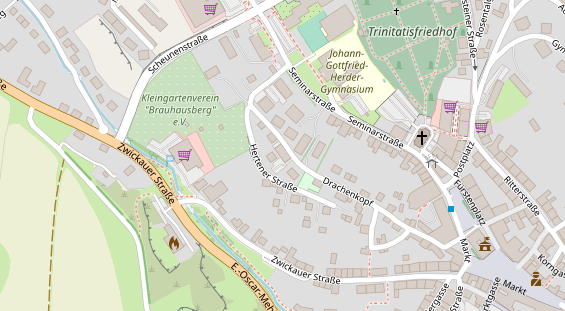 FitnessStudio auf Satellitenbild