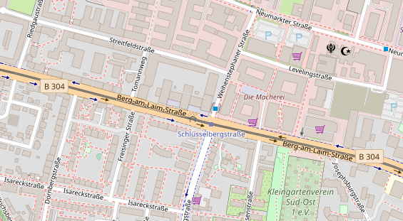 FitnessStudio auf Satellitenbild