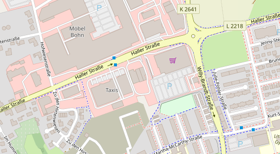 FitnessStudio auf Satellitenbild