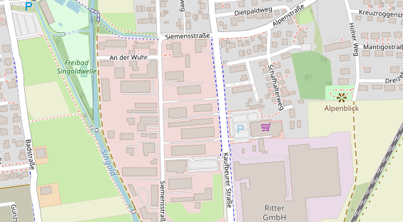 FitnessStudio auf Satellitenbild