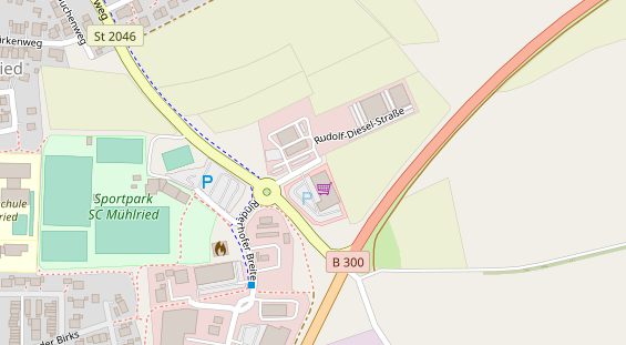 FitnessStudio auf Satellitenbild