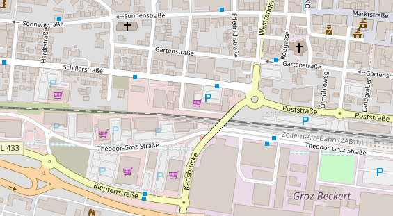 FitnessStudio auf Satellitenbild